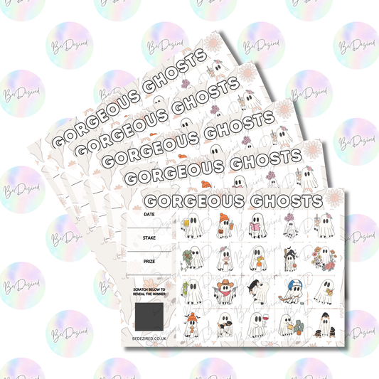 Gorgeous Cute Ghosts 1-20 Scratch Card