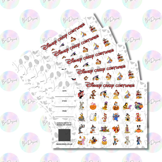 Disney Creepy Costumes 1-30 Scratch Card