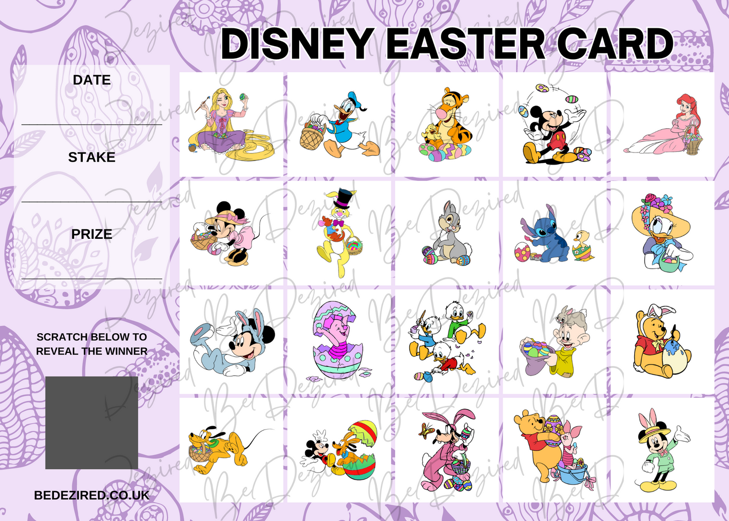 Easter Disney Scratch Card