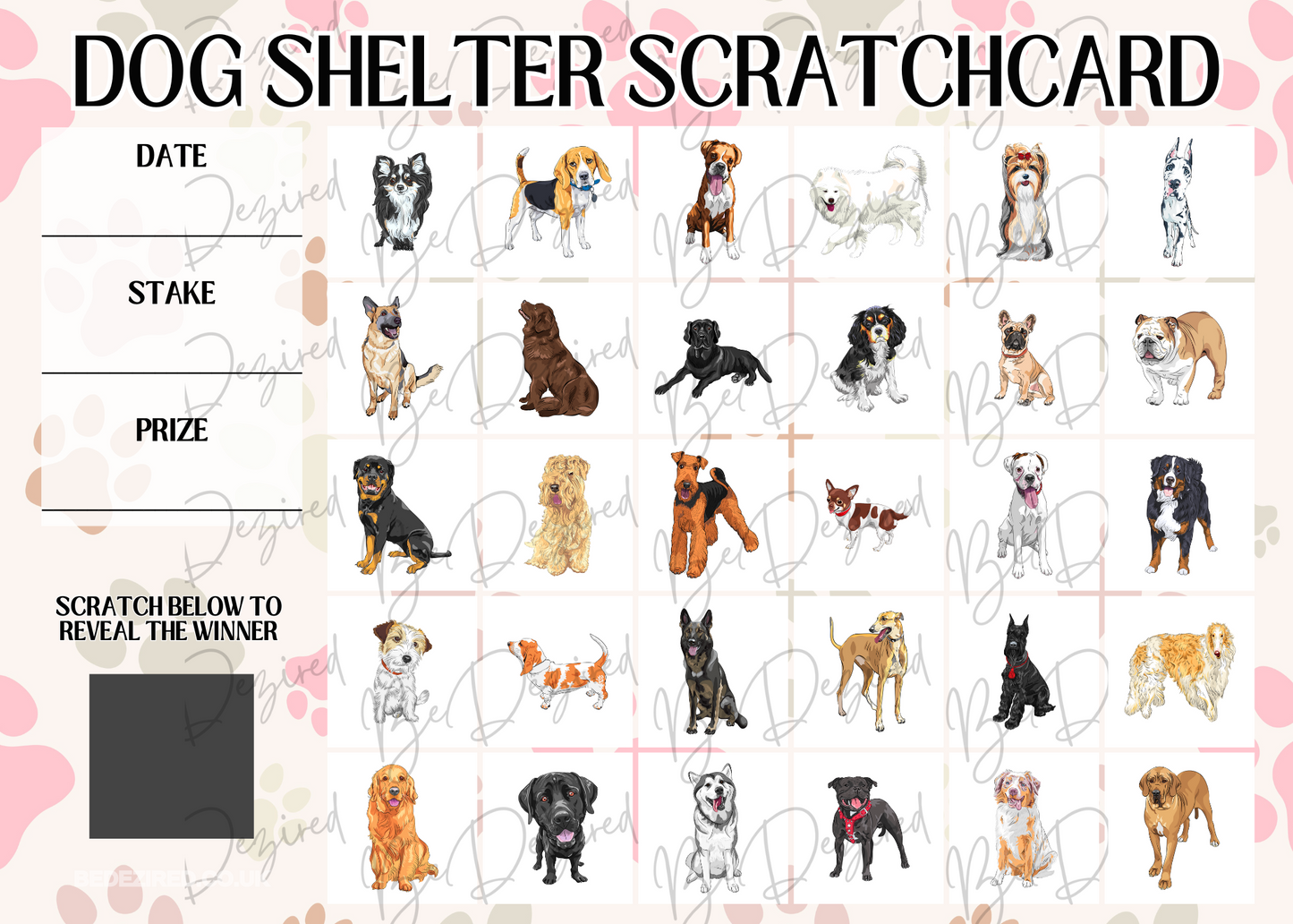 Dog Shelter Scratch Card