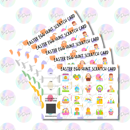 1-20 Easter Egg Hunt Scratch Cards