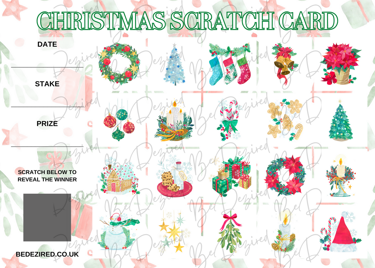 Christmas Decorations Scratch Card