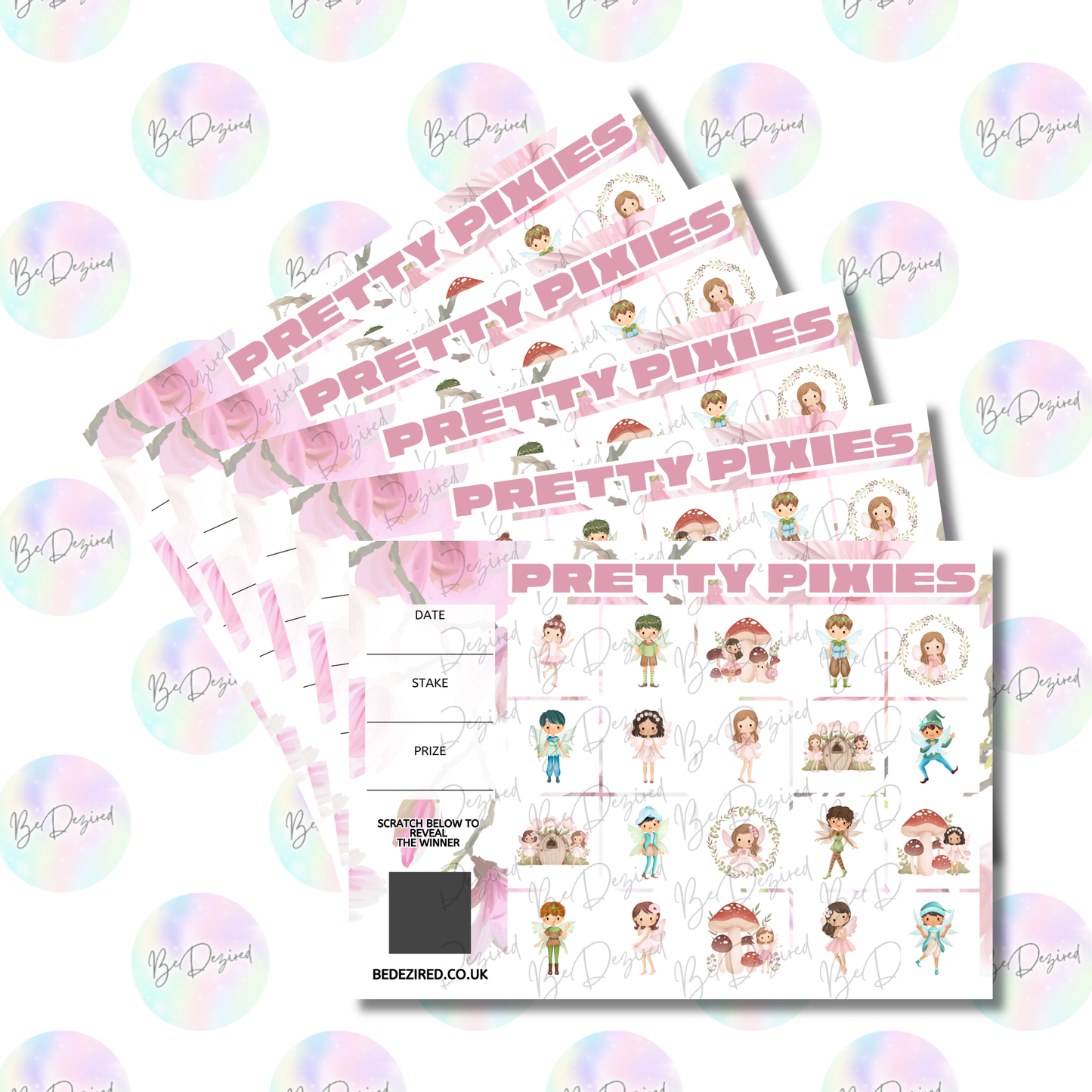 1-20 Pretty Pixies Scratch Cards