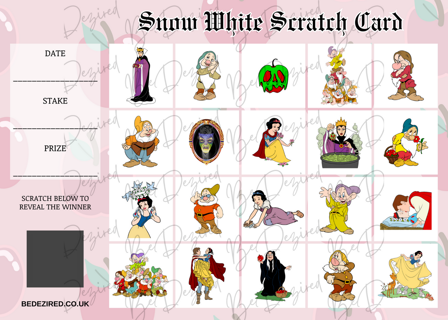 Disney Snow White Scratch Card