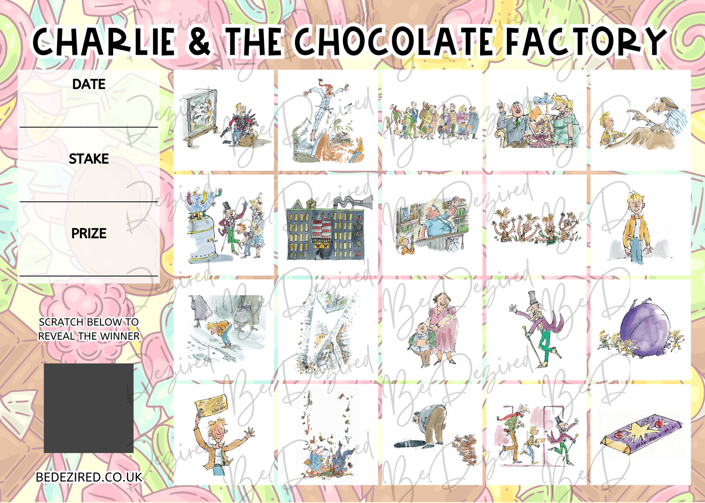 Charlie & the Chocolate Factory Scratch Card