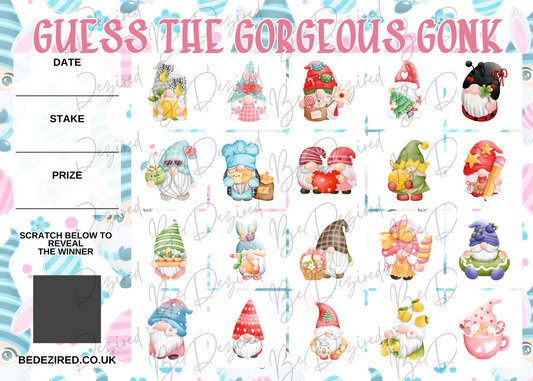 Gorgeous Gonks Scratch Card
