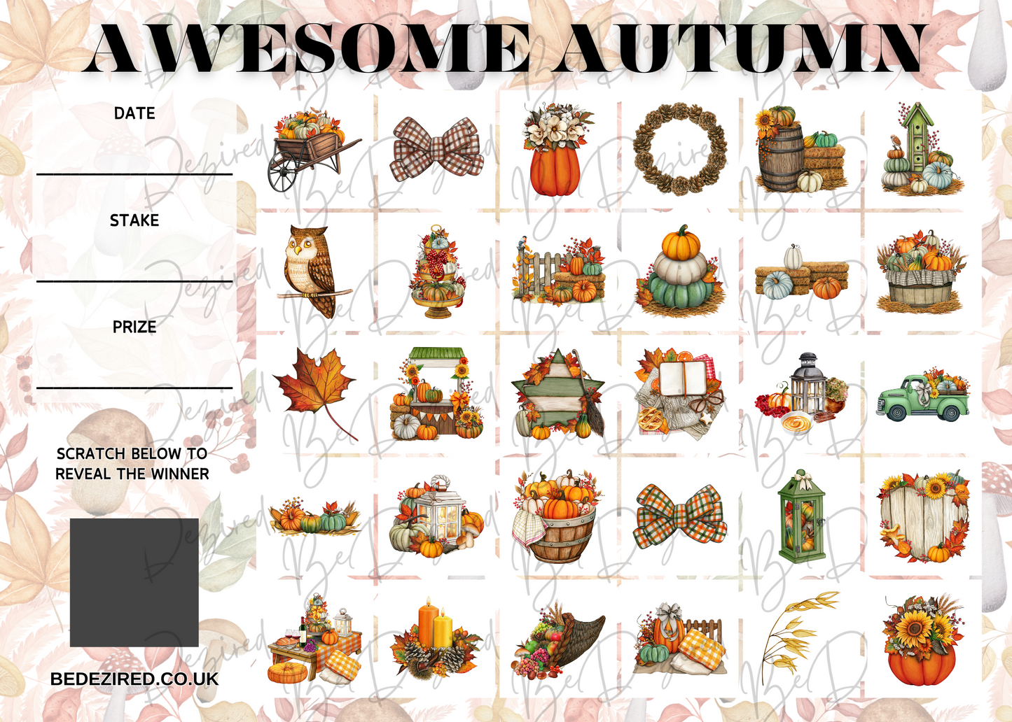 Awesome Autumn Scratch Card