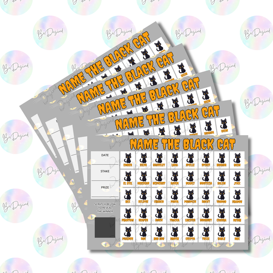 Name the Black Cat 1-40 Scratch Card