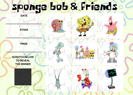Spongebob & Friends 1-9 Scratch Card