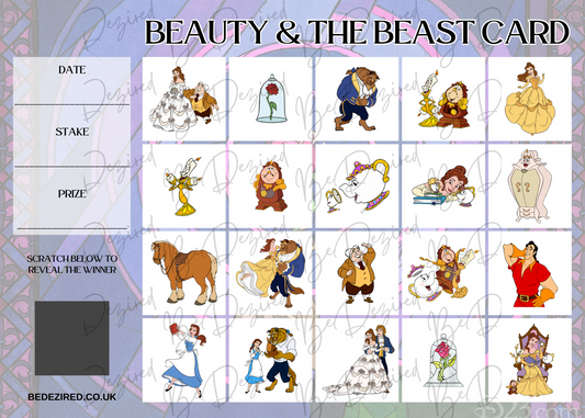 Beauty & the Beast Fund Raising Scratch Card