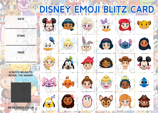 1-30 Disney Emoji Blitz Scratch Card