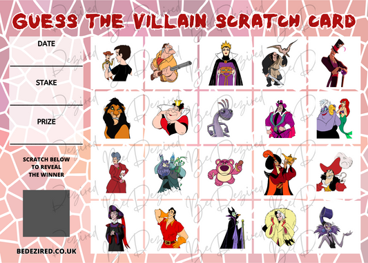 Disney Villains Scratch Card