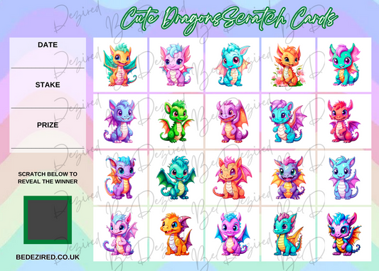 Cute Baby Dragons Scratch Card