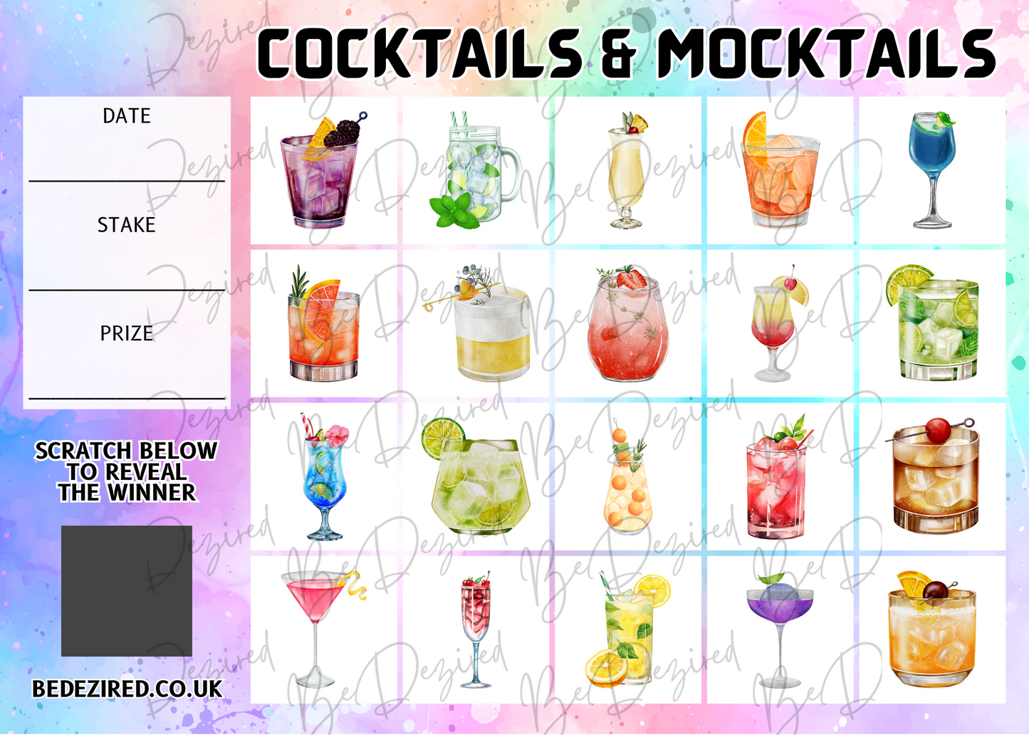 Cocktails & Mocktails Scratchcard
