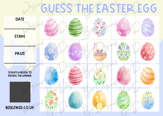 Guess the Easter Egg Scratch Card