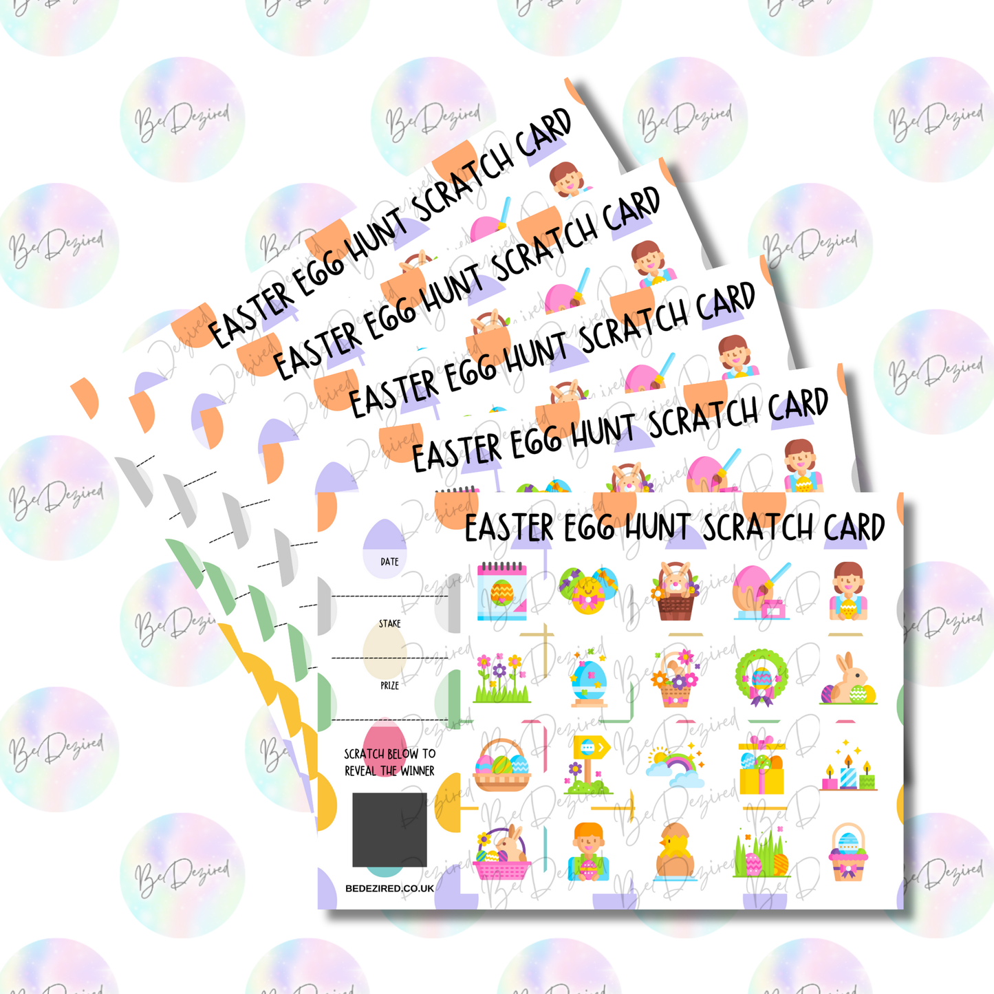 1-20 Easter Egg Hunt Scratch Cards