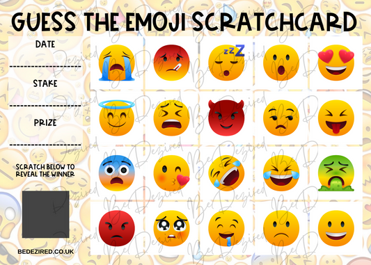 Fun Emoji Scratch Card
