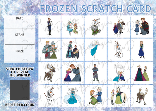 Frozen Fund Raising Scratch Card