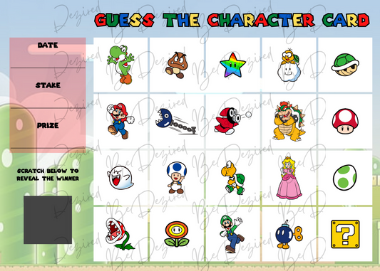 Super Mario Gaming Scratch Card