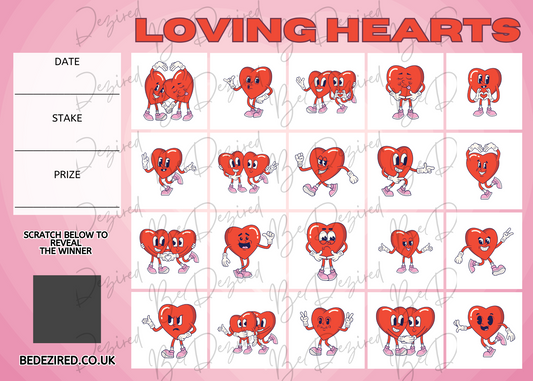1-20 Loving Hearts Scratch Card