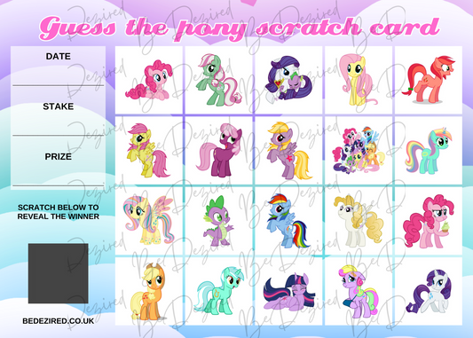 My Little Pony Scratch Card