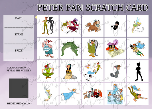 Peter Pan Disney Scratch Card