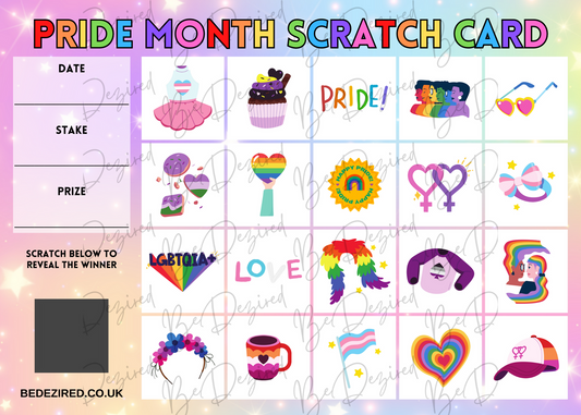 Pride Month LGBTQ+ Scratch Card