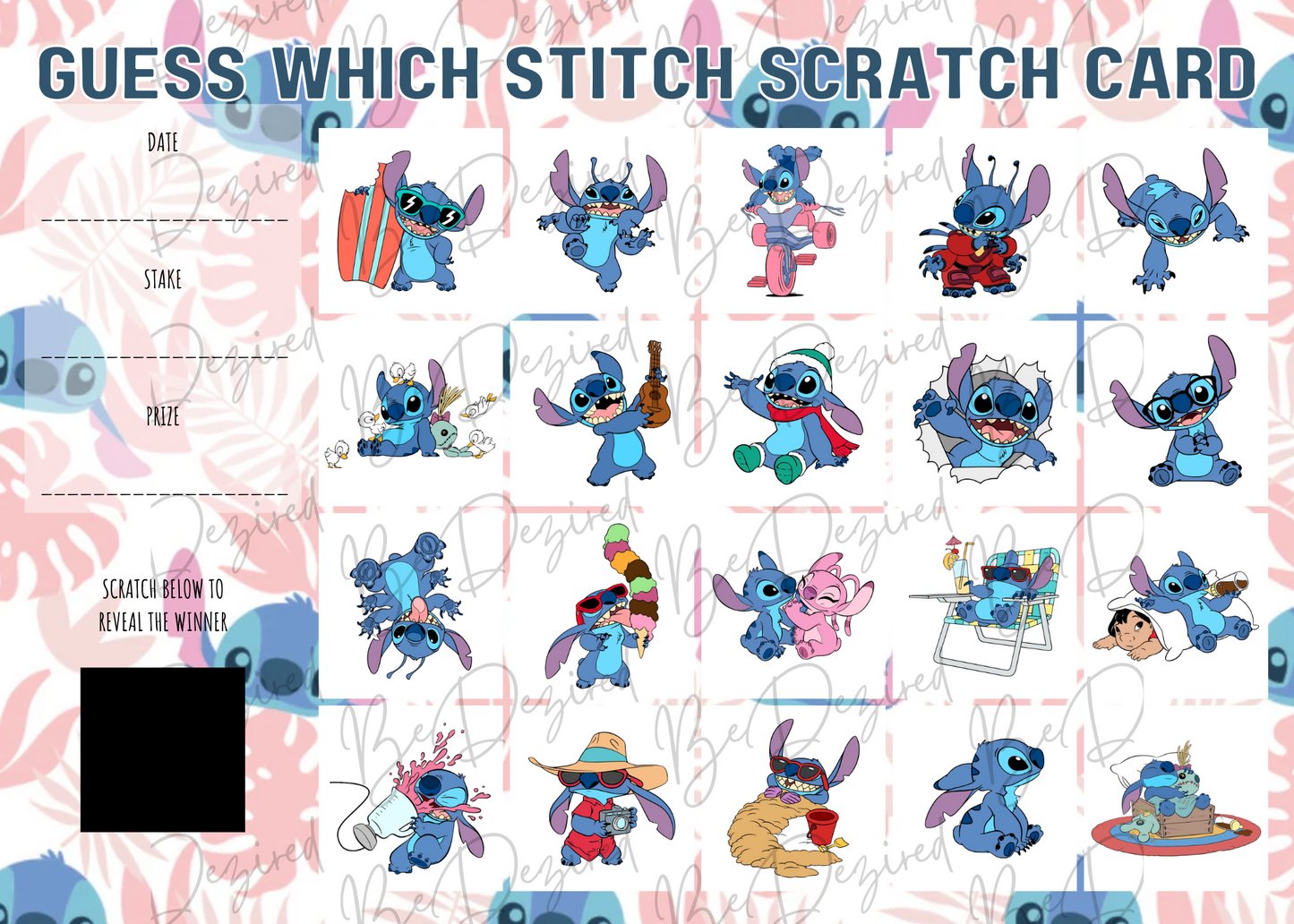 Stitch Disney Scratch Card
