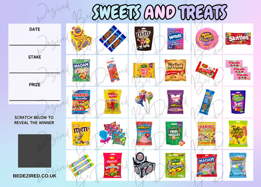 Sweets & Treats 1-30 Scratch Card