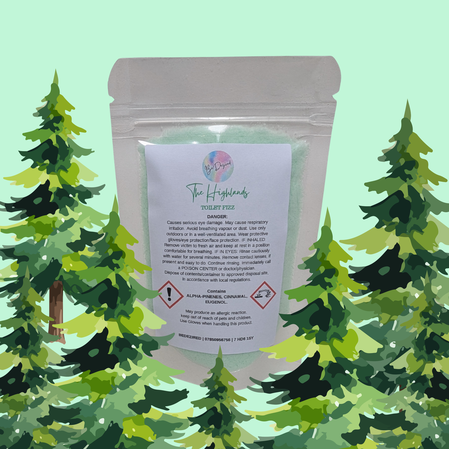 The Highlands Pine | Toilet Fizz Powder | 70g POUCH