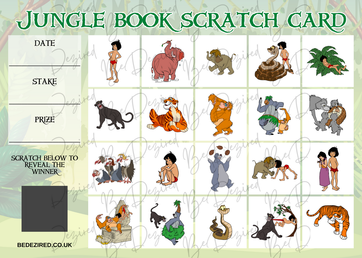 The Jungle Book Scratch Card